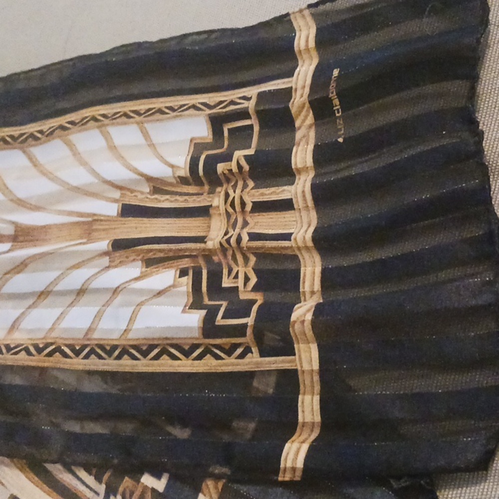 Vintage Liz Claiborne Art Deco Scarf - Picture 2 of 9